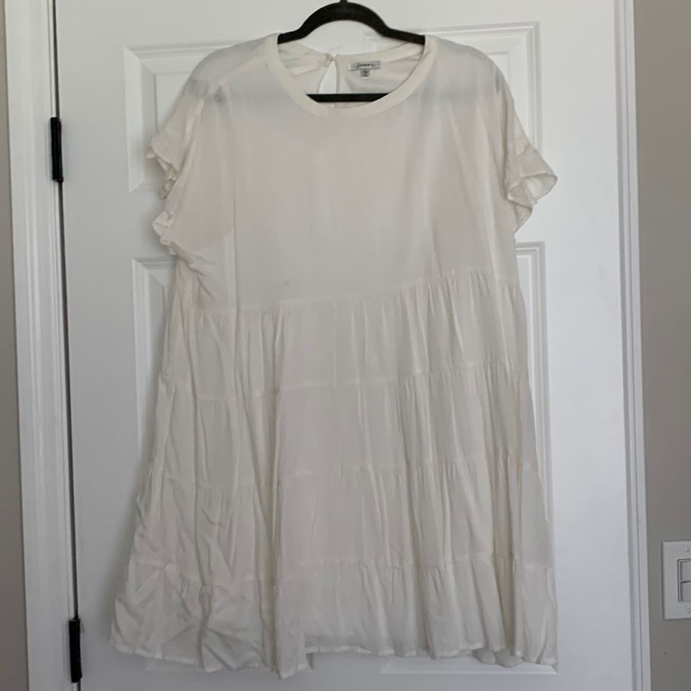 Jodifl Babydoll White Mini Dress